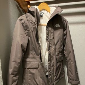 The North Face Women's Mondarch Triclimate Jacket in Falcon Brown Size XS